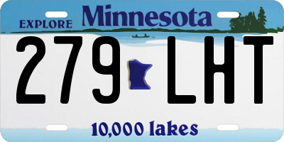 MN license plate 279LHT