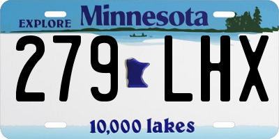 MN license plate 279LHX