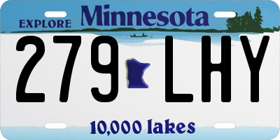MN license plate 279LHY