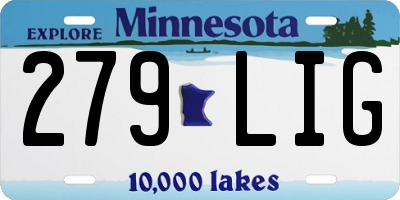 MN license plate 279LIG