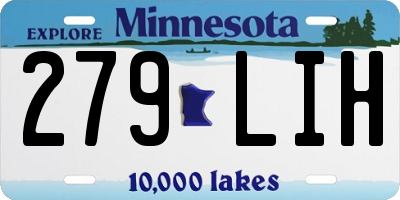 MN license plate 279LIH