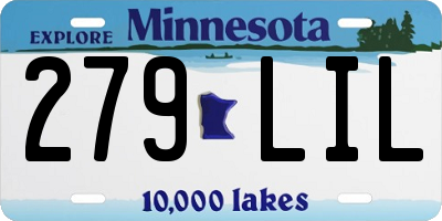 MN license plate 279LIL
