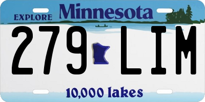 MN license plate 279LIM