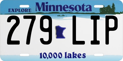 MN license plate 279LIP