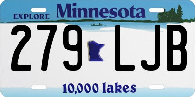 MN license plate 279LJB