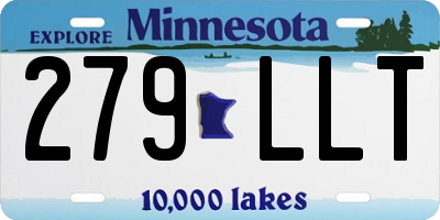 MN license plate 279LLT