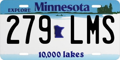 MN license plate 279LMS