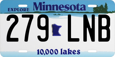 MN license plate 279LNB