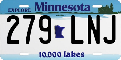 MN license plate 279LNJ