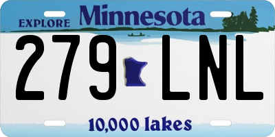 MN license plate 279LNL