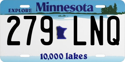 MN license plate 279LNQ