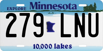 MN license plate 279LNU