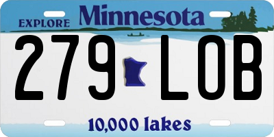 MN license plate 279LOB