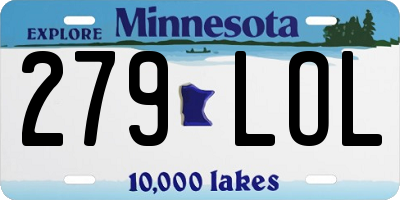 MN license plate 279LOL