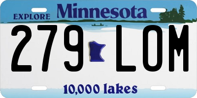 MN license plate 279LOM