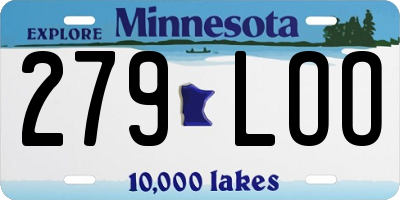 MN license plate 279LOO