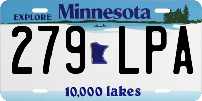 MN license plate 279LPA