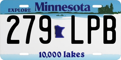 MN license plate 279LPB