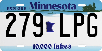 MN license plate 279LPG