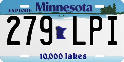 MN license plate 279LPI