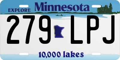 MN license plate 279LPJ