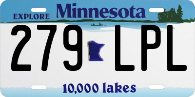 MN license plate 279LPL
