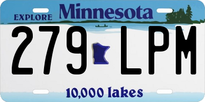MN license plate 279LPM