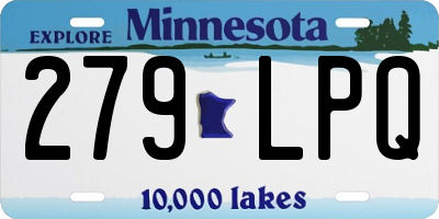 MN license plate 279LPQ