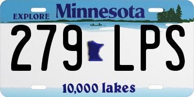 MN license plate 279LPS