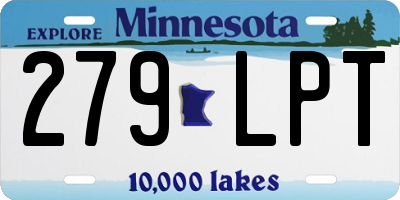 MN license plate 279LPT