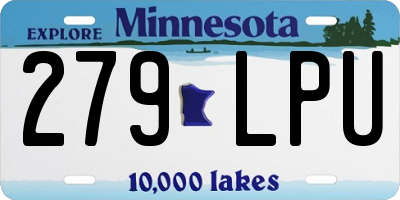 MN license plate 279LPU