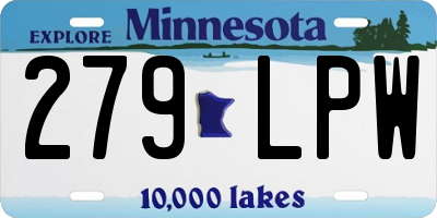 MN license plate 279LPW