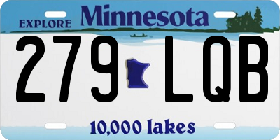 MN license plate 279LQB