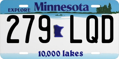 MN license plate 279LQD