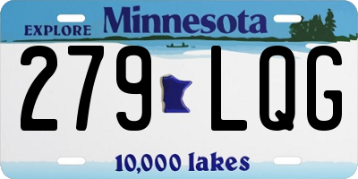 MN license plate 279LQG