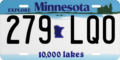 MN license plate 279LQO