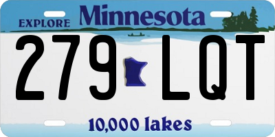 MN license plate 279LQT