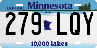 MN license plate 279LQY