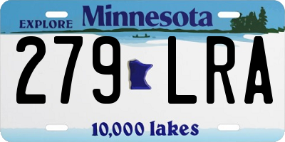 MN license plate 279LRA