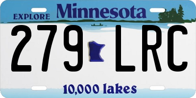 MN license plate 279LRC