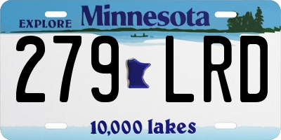 MN license plate 279LRD