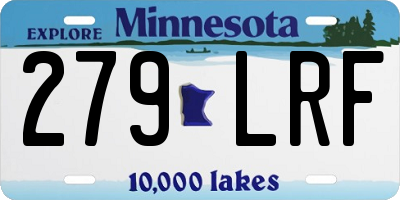 MN license plate 279LRF