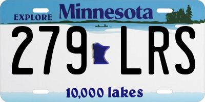 MN license plate 279LRS