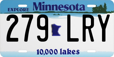 MN license plate 279LRY