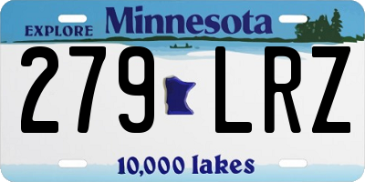 MN license plate 279LRZ