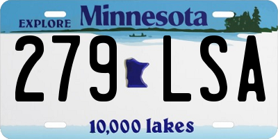 MN license plate 279LSA