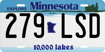 MN license plate 279LSD