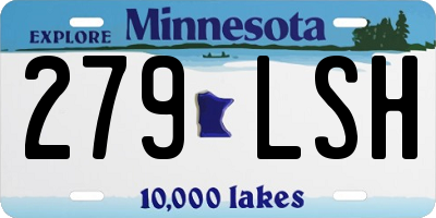 MN license plate 279LSH