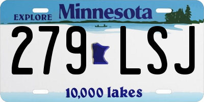 MN license plate 279LSJ