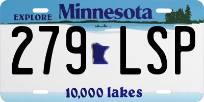 MN license plate 279LSP